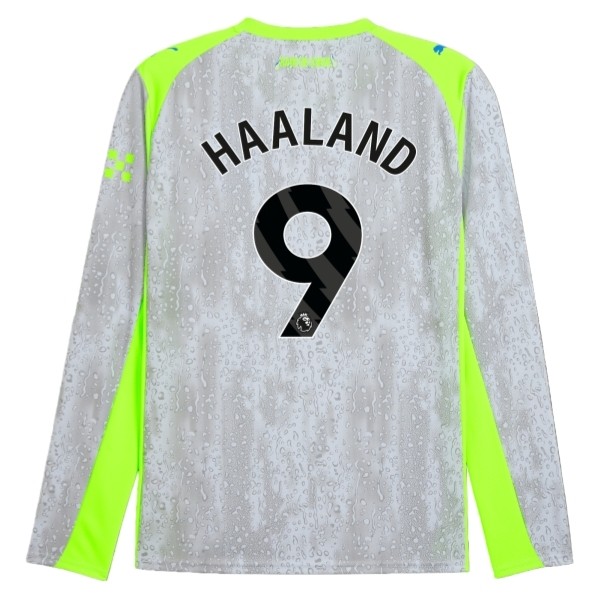 Maglia Manchester City Haaland 9 Kit Gara Third 2025/26 Maniche Lunghe Maglia Manchester City Haaland 9 Kit Gara Third 2025/26 Maniche Lunghe