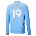 Maglia Manchester City J. Alvarez 19 Divisa Prima 2024/25 Manica Lunga