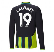 Maglia Manchester City J.Alvarez 19 Divisa Trasferta 2024/25 Manica Lunga