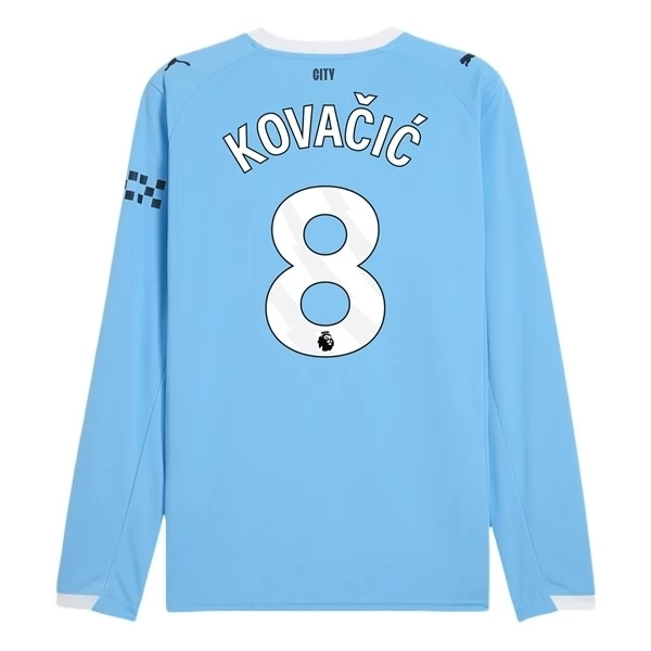 Maglia Manchester City Kovačić 8 Divisa Prima 2025/26 Manica Lunga Maglia Manchester City Kovačić 8 Divisa Prima 2025/26 Manica Lunga