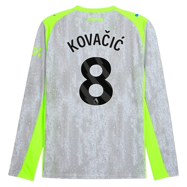 Maglia Manchester City Kovačić 8 Kit Gara Third 2025/26 Maniche Lunghe Maglia Manchester City Kovačić 8 Kit Gara Third 2025/26 Maniche Lunghe