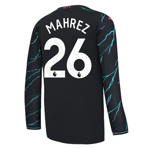 Maglia Manchester City Mahrez 26 Divisa Terza 2023/24 Manica Lunga Maglia Manchester City Mahrez 26 Divisa Terza 2023/24 Manica Lunga