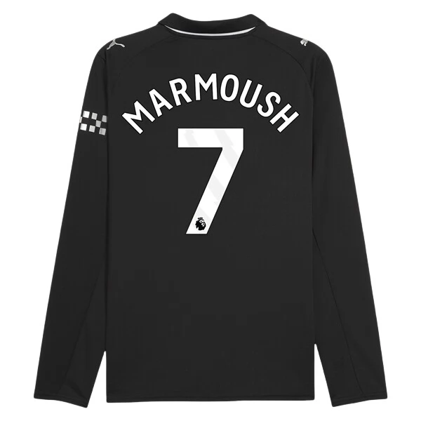 Maglia Manchester City Marmoush 7 Divisa Trasferta 2025/26 Manica Lunga Maglia Manchester City Marmoush 7 Divisa Trasferta 2025/26 Manica Lunga