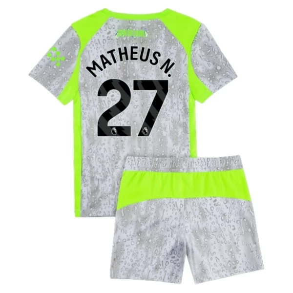 Maglia Manchester City Matheus N. 27 Bambino Divisa Terza 2025/26 Maglia Manchester City Matheus N. 27 Bambino Divisa Terza 2025/26