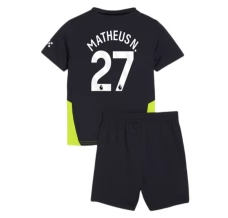 Maglia Manchester City Matheus N. 27 Bambino Divisa Trasferta 2024/25 Maglia Manchester City Matheus N. 27 Bambino Divisa Trasferta 2024/25