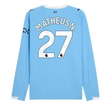 Maglia Manchester City Matheus N. 27 Divisa Prima 2025/26 Manica Lunga Maglia Manchester City Matheus N. 27 Divisa Prima 2025/26 Manica Lunga