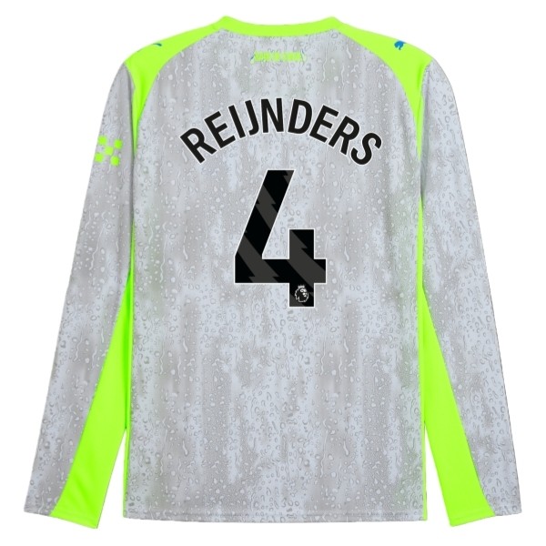 Maglia Manchester City Reijnders 4 Kit Gara Third 2025/26 Maniche Lunghe Maglia Manchester City Reijnders 4 Kit Gara Third 2025/26 Maniche Lunghe