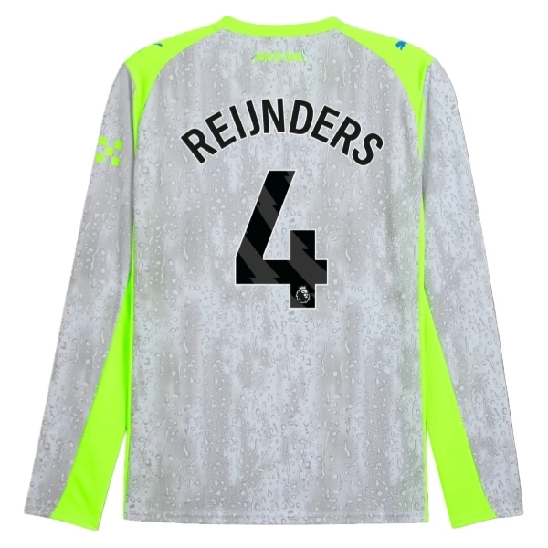 Maglia Manchester City Reijnders 4 Kit Gara Third 2025/26 Maniche Lunghe Maglia Manchester City Reijnders 4 Kit Gara Third 2025/26 Maniche Lunghe