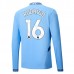 Maglia Manchester City Rodrigo 16 Divisa Prima 2024/25 Manica Lunga