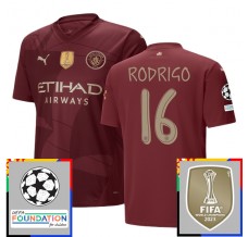 Maglia Manchester City Rodrigo 16 Divisa Terza Champions League With Patch 2024/25 Maglia Manchester City Rodrigo 16 Divisa Terza Champions League With Patch 2024/25