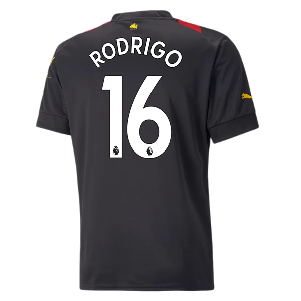 Maglia Manchester City Rodrigo 16 Divisa Trasferta 2022/23 Maglia Manchester City Rodrigo 16 Divisa Trasferta 2022/23
