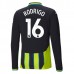 Maglia Manchester City Rodrigo 16 Divisa Trasferta 2024/25 Manica Lunga