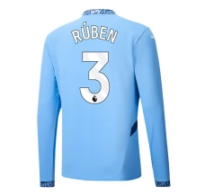 Maglia Manchester City Rúben 3 Divisa Prima 2024/25 Manica Lunga