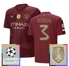 Maglia Manchester City Rúben 3 Divisa Terza Champions League With Patch 2024/25