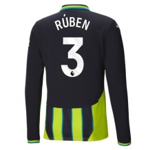 Maglia Manchester City Rúben 3 Divisa Trasferta 2024/25 Manica Lunga
