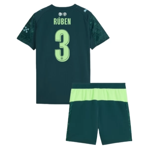 Maglia Manchester City Rúben 3 Kit Gara Home Bambino Fourth 2025/26 Maglia Manchester City Rúben 3 Kit Gara Home Bambino Fourth 2025/26