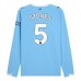 Maglia Manchester City Stones 5 Divisa Prima 2025/26 Manica Lunga