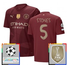 Maglia Manchester City Stones 5 Divisa Terza Champions League With Patch 2024/25
