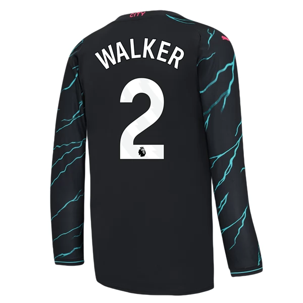 Maglia Manchester City Walker 2 Divisa Terza 2023/24 Manica Lunga Maglia Manchester City Walker 2 Divisa Terza 2023/24 Manica Lunga