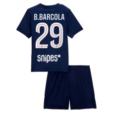 Maglia Paris Saint Germain B.Barcola 29 Bambino Divisa Prima 2025/26