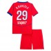 Maglia Paris Saint Germain B.Barcola 29 Bambino Divisa Terza 2025/26
