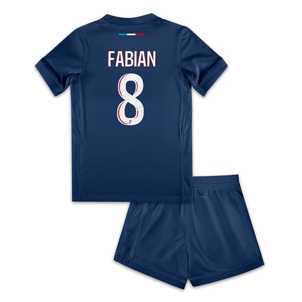 Maglia Paris Saint Germain Fabian 8 Bambino Divisa Prima 2024/25 Maglia Paris Saint Germain Fabian 8 Bambino Divisa Prima 2024/25