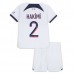 Maglia Paris Saint-Germain Hakimi 2 Bambino Divisa Trasferta 2023/24