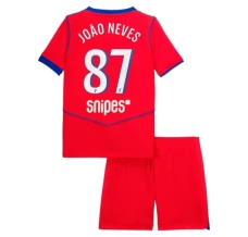 Maglia Paris Saint Germain João Neves 87 Bambino Divisa Terza 2025/26 Maglia Paris Saint Germain João Neves 87 Bambino Divisa Terza 2025/26