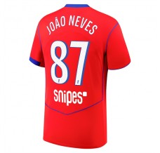 Maglia Paris Saint Germain João Neves 87 Divisa Terza 2025/26