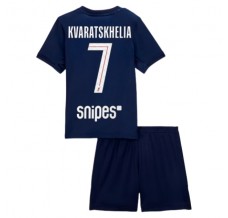 Maglia Paris Saint Germain Kvaratskhelia 7 Bambino Divisa Prima 2025/26