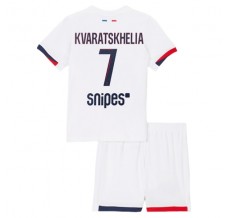 Maglia Paris Saint Germain Kvaratskhelia 7 Bambino Divisa Trasferta 2025/26