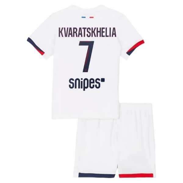 Maglia Paris Saint Germain Kvaratskhelia 7 Bambino Divisa Trasferta 2025/26 Maglia Paris Saint Germain Kvaratskhelia 7 Bambino Divisa Trasferta 2025/26