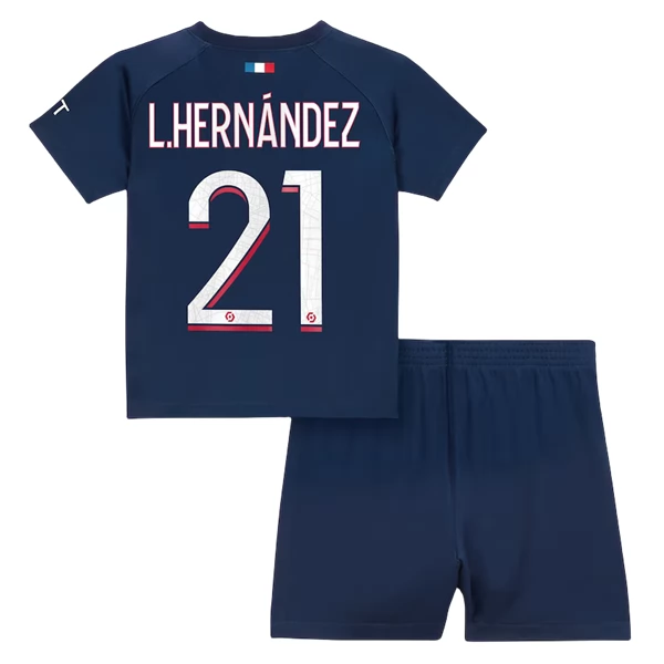 Maglia Paris Saint-Germain L.Hernandez 21 Bambino Divisa Prima 2023/24 Maglia Paris Saint-Germain L.Hernandez 21 Bambino Divisa Prima 2023/24