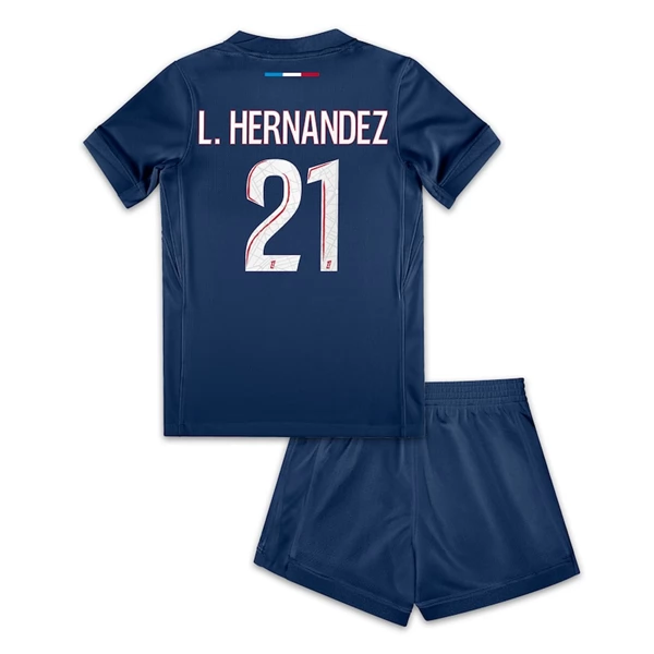 Maglia Paris Saint Germain L.Hernandez 21 Bambino Divisa Prima 2024/25 Maglia Paris Saint Germain L.Hernandez 21 Bambino Divisa Prima 2024/25