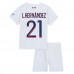 Maglia Paris Saint-Germain L.Hernandez 21 Bambino Divisa Trasferta 2023/24