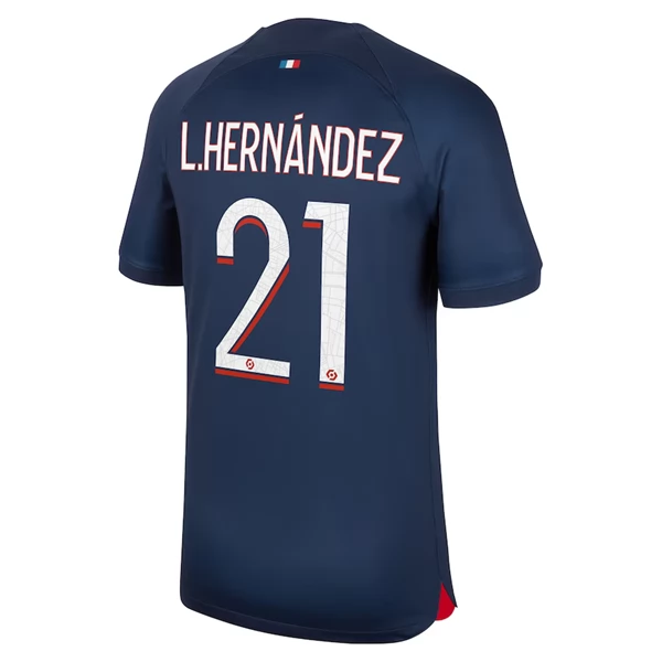 Maglia Paris Saint-Germain L.Hernandez 21 Divisa Prima 2023/24 Maglia Paris Saint-Germain L.Hernandez 21 Divisa Prima 2023/24
