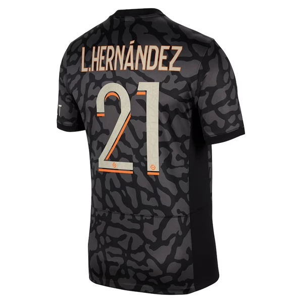 Maglia Paris Saint-Germain L.Hernandez 21 Divisa Terza 2023/24 Maglia Paris Saint-Germain L.Hernandez 21 Divisa Terza 2023/24