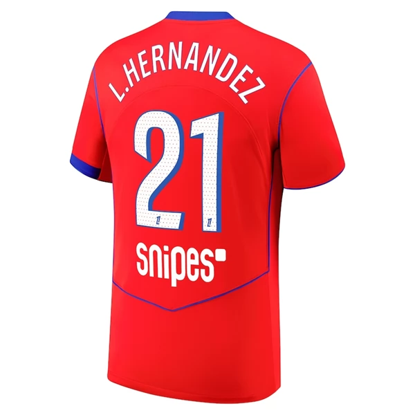 Maglia Paris Saint Germain L.Hernandez 21 Divisa Terza 2025/26 Maglia Paris Saint Germain L.Hernandez 21 Divisa Terza 2025/26