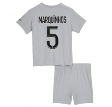 Maglia Paris Saint-Germain Marquinhos 5 Bambino Divisa Trasferta 2022/23