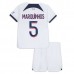 Maglia Paris Saint-Germain Marquinhos 5 Bambino Divisa Trasferta 2023/24