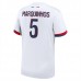 Maglia Paris Saint Germain Marquinhos 5 Divisa Trasferta 2024/25
