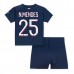 Maglia Paris Saint-Germain N.Mendes 25 Bambino Divisa Prima 2023/24