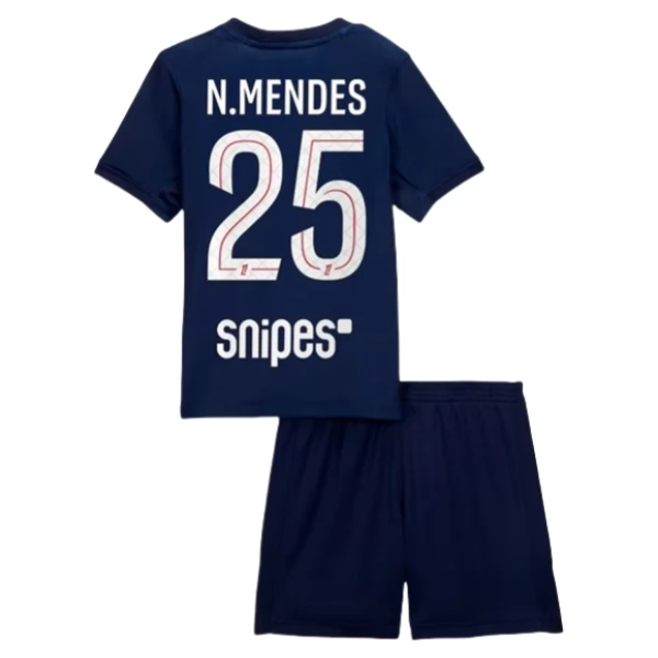 Maglia Paris Saint Germain N.Mendes 25 Bambino Divisa Prima 2025/26 Maglia Paris Saint Germain N.Mendes 25 Bambino Divisa Prima 2025/26