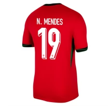 Maglia Portogallo N.Mendes 19 Divisa Prima Euro 2024