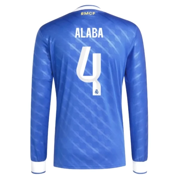 Maglia Real Madrid Alaba 4 Divisa Terza 2025/26 Manica Lunga Maglia Real Madrid Alaba 4 Divisa Terza 2025/26 Manica Lunga