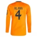 Maglia Real Madrid Alaba 4 Divisa Trasferta 2024/25 Manica Lunga