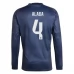 Maglia Real Madrid Alaba 4 Divisa Trasferta 2025/26 Manica Lunga