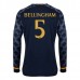 Maglia Real Madrid Bellingham 5 Divisa Trasferta 2023/24 Manica Lunga