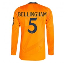 Maglia Real Madrid Bellingham 5 Divisa Trasferta 2024/25 Manica Lunga