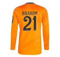 Maglia Real Madrid Brahim 21 Divisa Trasferta 2024/25 Manica Lunga